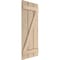 Ekena Millwork Rustic Three Board Spaced Board-n-Batten Sandblasted Faux Wood Shutters w/Z-Board, 17 1/2W x 24H, PR SHUBSZ17X24SDPR - alternate 6